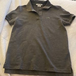 New without tags Lacoste polo shirt in gray